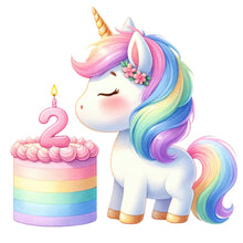 Load image into Gallery viewer, Unicorn Layered Cake Topper