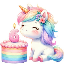 Load image into Gallery viewer, Unicorn Layered Cake Topper