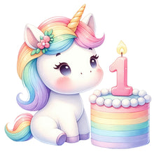 Load image into Gallery viewer, Unicorn Layered Cake Topper