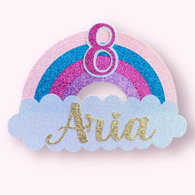 Load image into Gallery viewer, Rainbow & Clouds 3d Topper