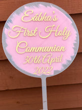 Load image into Gallery viewer, Communion/Confirmation Acrylic Cake Topper