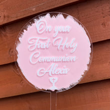 Load image into Gallery viewer, Communion/Confirmation Acrylic Cake Topper