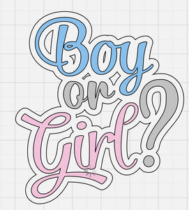 Gender Reveal 3d Cake Topper
