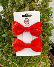 Load image into Gallery viewer, Red &amp; Gold Velvet Bows
