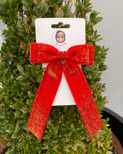 Load image into Gallery viewer, Red &amp; Gold Velvet Bows
