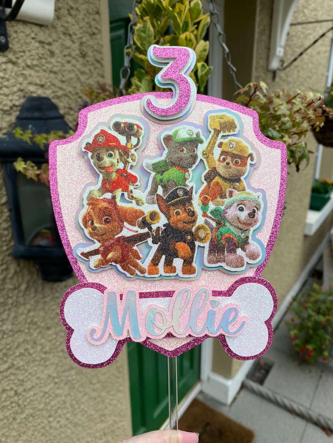 Pink Paw Patrol Cake Topper