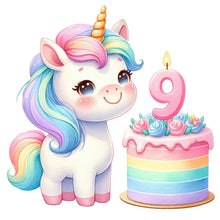 Load image into Gallery viewer, Unicorn Layered Cake Topper
