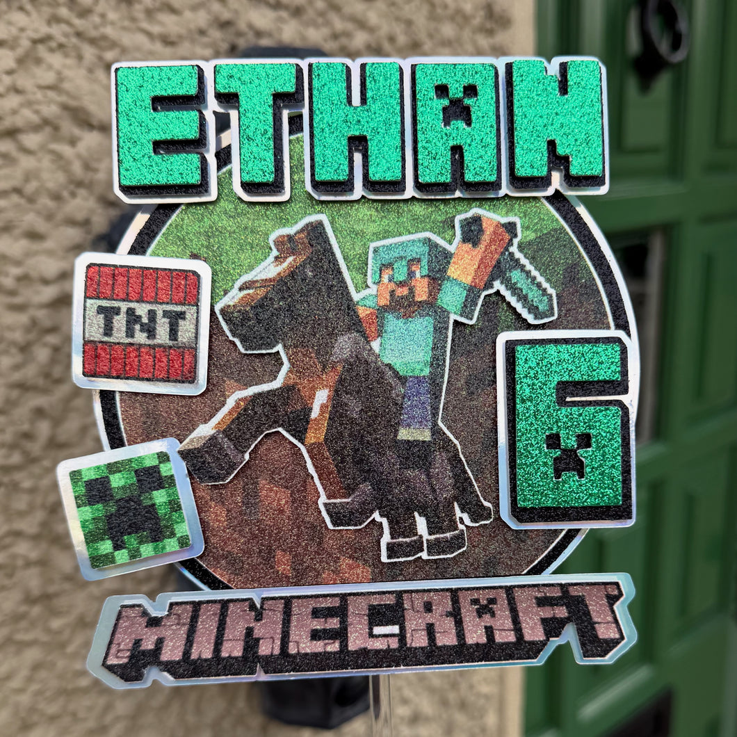 Minecraft Cake Topper