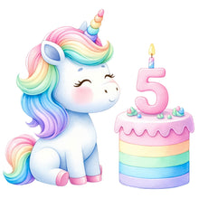 Load image into Gallery viewer, Unicorn Layered Cake Topper
