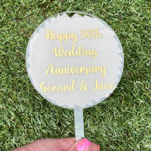 Load image into Gallery viewer, Anniversary Acrylic Cake Topper
