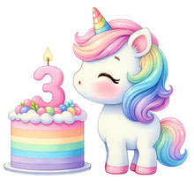 Load image into Gallery viewer, Unicorn Layered Cake Topper
