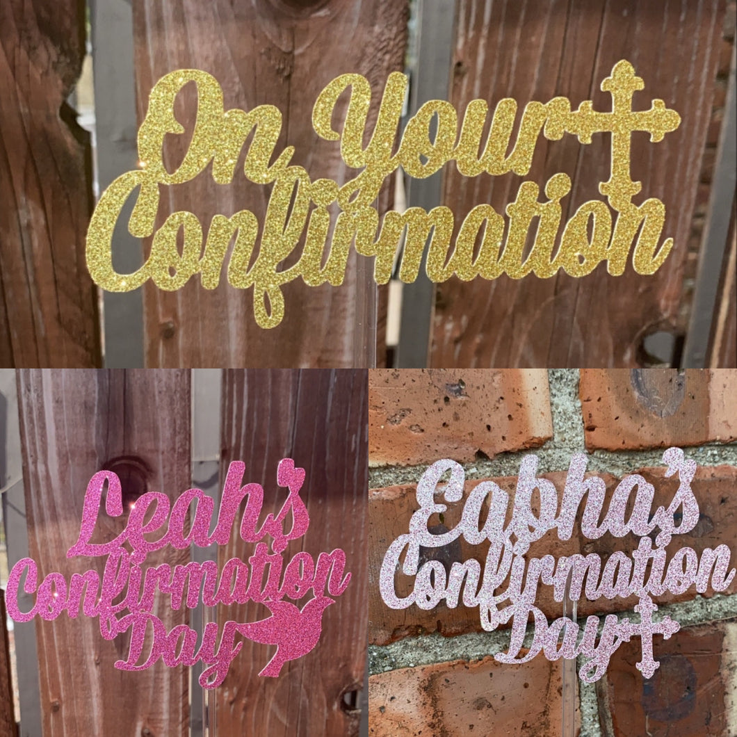 Confirmation Cake Topper