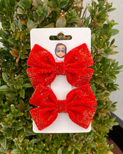 Load image into Gallery viewer, Red &amp; Gold Velvet Bows
