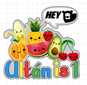 Hey Bear dancing fruits topper