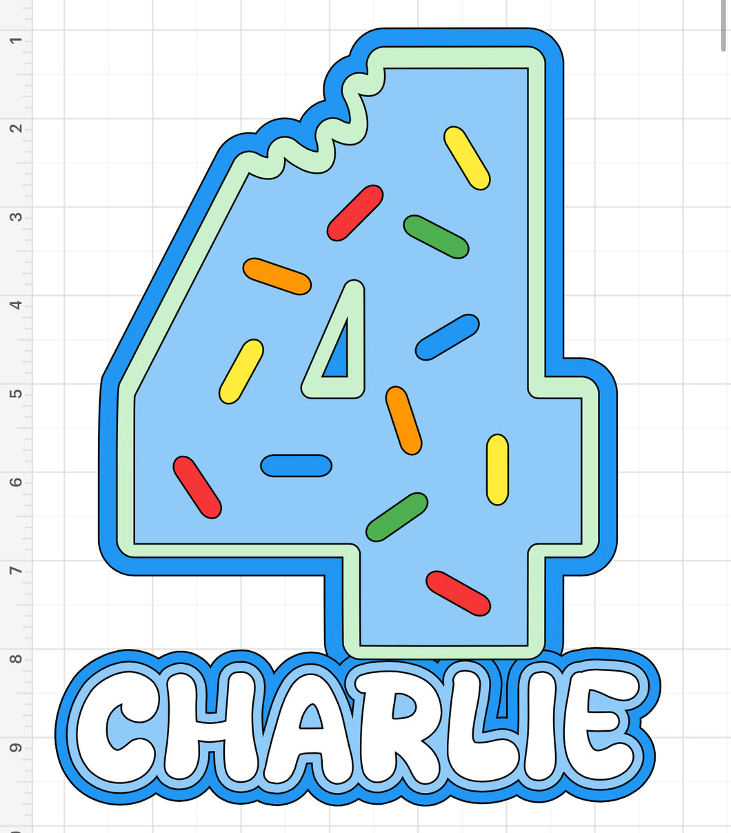 Sprinkles Cake Topper