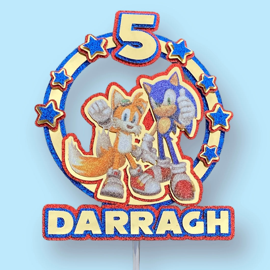 Sonic Layered Cake Topper