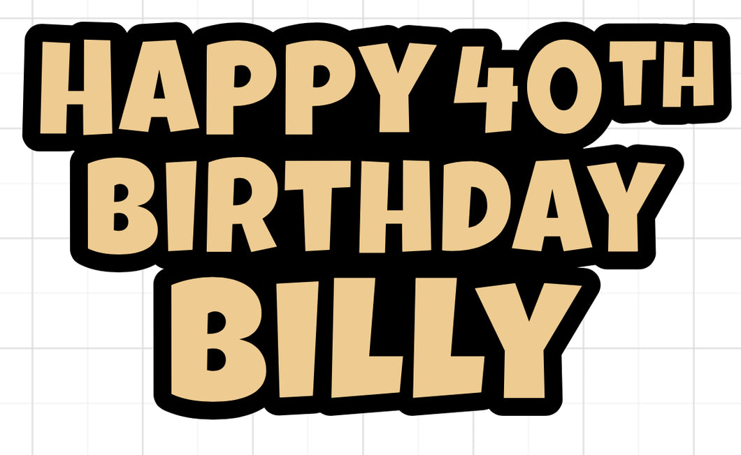 Layered Birthday Topper