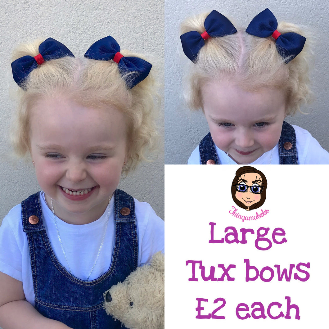 Large Tux School Bows Pair