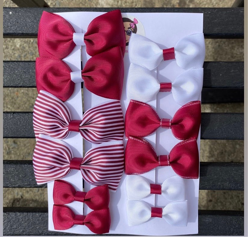 Small, Medium and Large School Bow Bundle